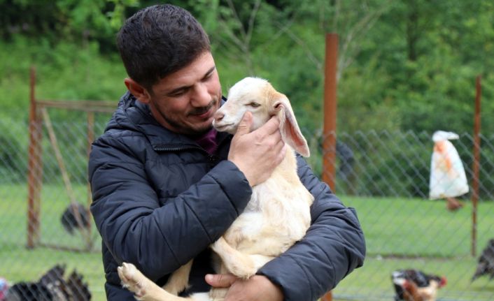 Zonguldak’ta yaşayan 41 yaşındaki Tarkın Arslankılıç, çalıştığı iş yerinin çiftliğindeki