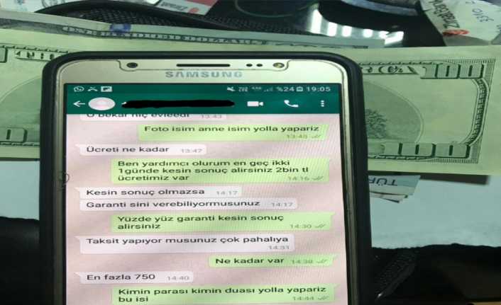 Güven timleri tarafından Bursa’da yakalanan "Kesira" lakaplı büyücünün WhatsApp konuşmaları