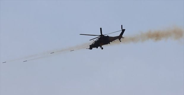 Türk Silahlı Kuvvetlerinin Afrin bölgesinde başlattığı harekatta, ATAK helikopterleri yerli