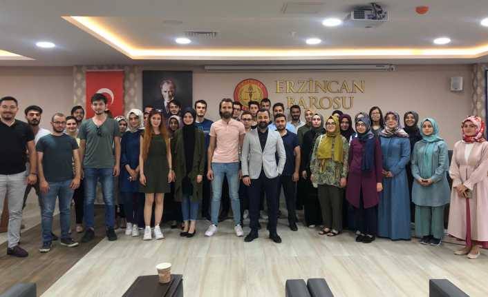 Erzincan Barosu tarafından Stajyer Avukatlara yönelik düzenlenen staj eğitim programının
