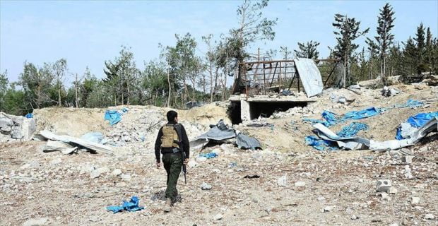 Zeytin Dalı Harekatı kapsamında stratejik öneme sahip Bafilun Dağı'nda terör