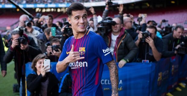 Barcelona Kulübü, İngiltere'nin Liverpool ekibinden transfer ettiği Brezilyalı futbolcu Coutinho'yu