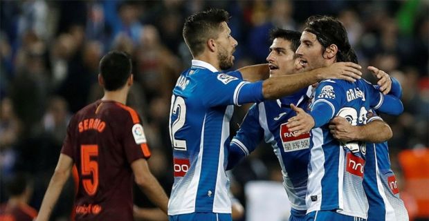 İspanya Kral Kupası çeyrek finalinin ilk ayağında Espanyol'a 1-0 mağlup