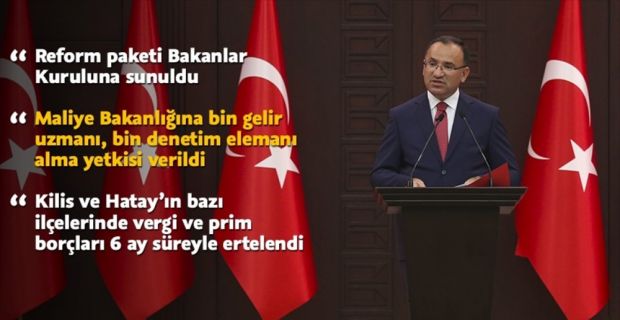 Başbakan Yardımcısı Bozdağ, Maliye Bakanlığının vergi konularında önemli değişiklikler içeren