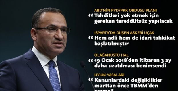 Başbakan Yardımcısı Bozdağ, ABD'nin YPG'ye silah yardımına ilişkin, "Türkiye sabrının