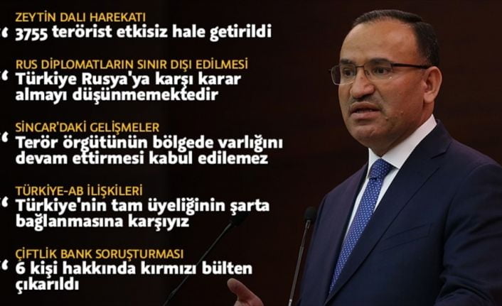 Başbakan Yardımcısı ve Hükümet Sözcüsü Bozdağ, Zeytin Dalı Harekatı'na ilişkin,