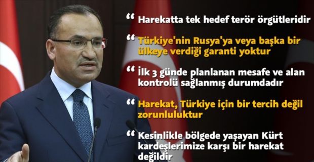 Başbakan Yardımcısı ve Hükümet Sözcüsü Bozdağ, Zeytin Dalı Harekatı'na ilişkin,