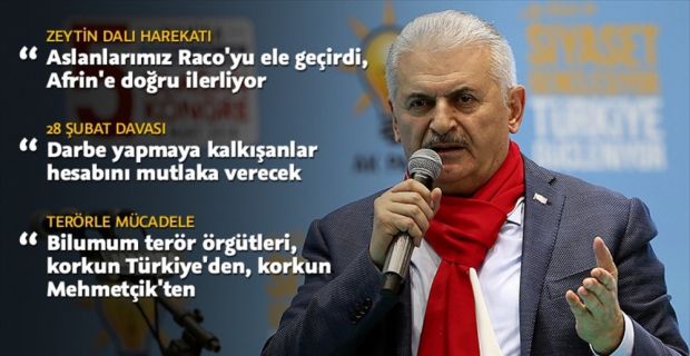 Başbakan Yıldırım, 28 Şubat davasına ilişkin, "Yaptıklarınızın yanınıza kar mı