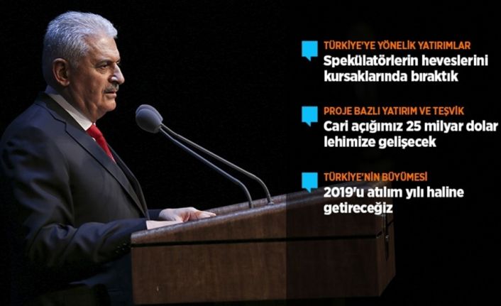 Başbakan Yıldırım, "Spekülatörlerin, karamsar senaryo üretenlerin heveslerini geçtiğimiz 15 yılda