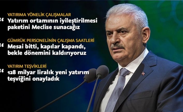Başbakan Yıldırım, "(Yatırım ortamının iyileştirilmesi) Hazırlıkları devam eden 67 maddelik