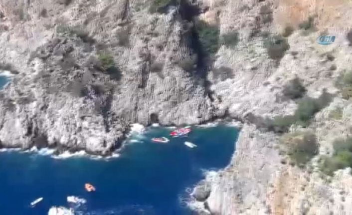 Muğla’nın Fethiye ilçesi açıklarında denizde 70 kişilik bir botun battığı