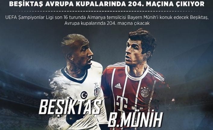 Beşiktaş, UEFA Şampiyonlar son 16 turunda Almanya temsilcisi Bayern Münih