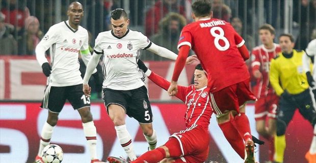 Beşiktaş, UEFA Şampiyonlar Ligi son 16 turu ilk maçında deplasmanda