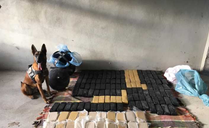 Van’ın İpekyolu ilçesinde bir evde 80 kilo 310 gram eroin