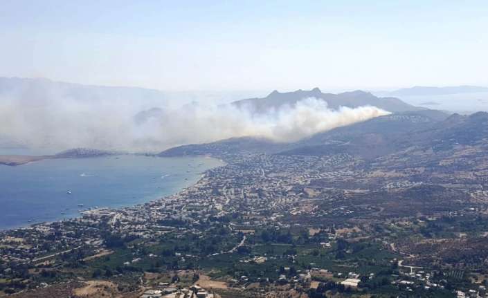Muğla’nın Bodrum ilçesinde öğle saatlerinde başlayan yangın 4 saatte kontrol