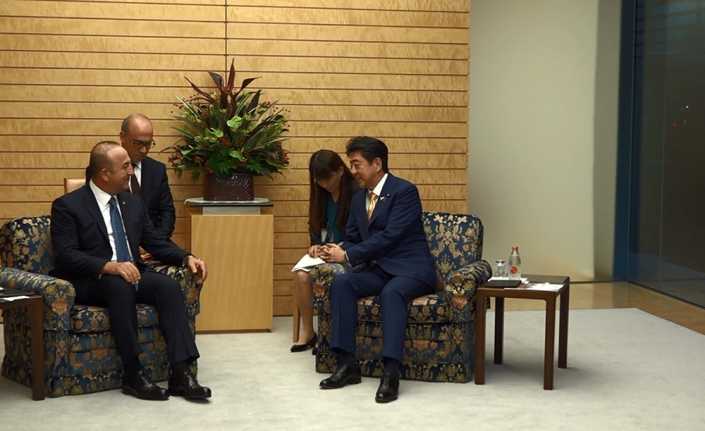 Dışişleri Bakanı Mevlüt Çavuşoğlu, Japonya Başbakanı Shinzo Abe ile bir