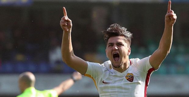 Roma, İtalya liginde karşılaştığı Verona'yı, Cengiz Ünder'in 43. saniyede attığı