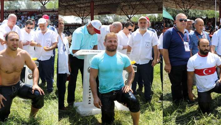 657. Tarihi Kırkpınar Yağlı Güreşlerinde başpehlivanlık çeyrek final turu kura
