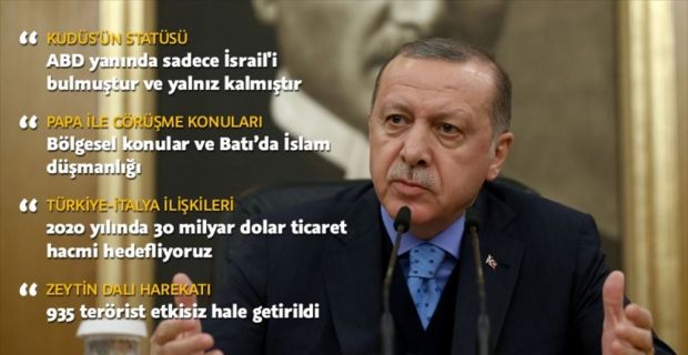 Cumhurbaşkanı Erdoğan, Zeytin Dalı Harekatı'nda şimdiye kadar 935 teröristin etkisiz