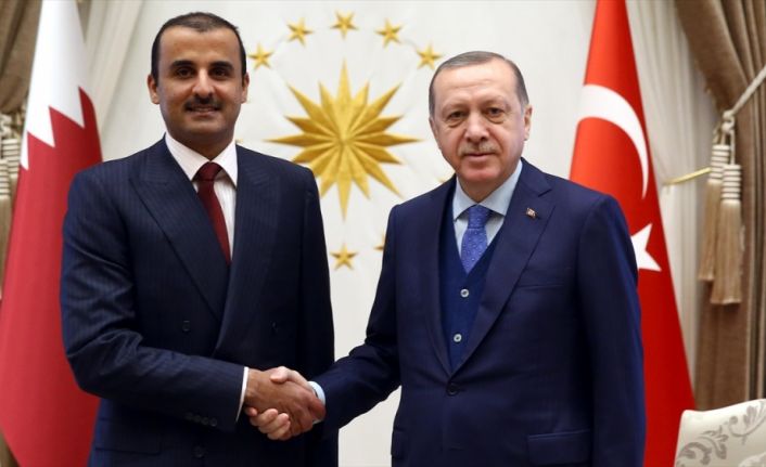 Cumhurbaşkanı Recep Tayyip Erdoğan, Katar Emiri Şeyh Temim bin Hamed