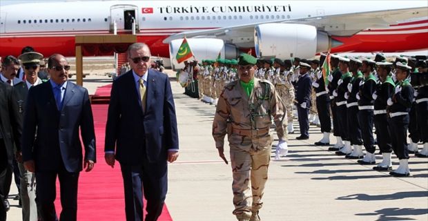 Cumhurbaşkanı Erdoğan, özel uçak "CAN" ile TSİ 17.50'de Moritanya'nın başkenti