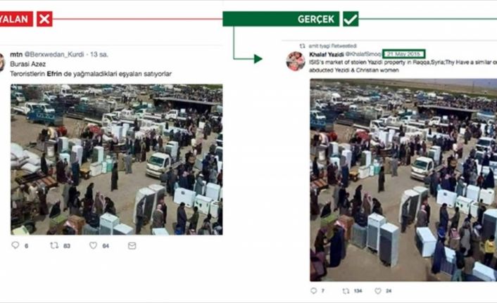 Terör örgütü PYD/PKK destekçileri, terör örgütü DEAŞ’ın Yezidilerin evlerinden yağmaladıkları