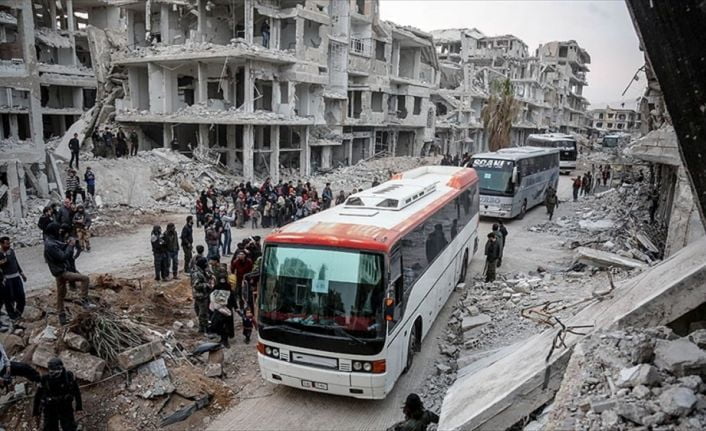 Beşşar Esed rejimi ve destekçilerinin abluka altında tuttuğu Doğu Guta'nın