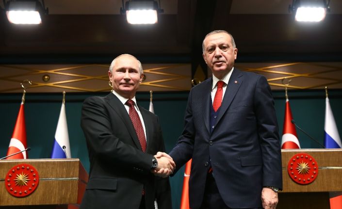 Cumhurbaşkanı Recep Tayyip Erdoğan ile Rusya Federasyonu Başkanı Vladimir Putin