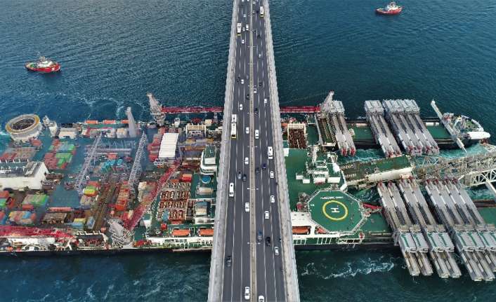 Türkakım Doğalgaz Boru Hattı’nın çalışmalarında kullanılan dünyanın en büyük inşaat