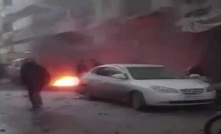 Suriye’nin El Bab kentinde bir caminin yakınlarında bomba yüklü bir