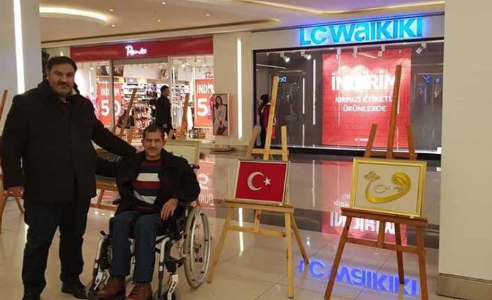 Engelini Aştı Sergisini Açtı Erzincan’da yaşayan bedensel engelli Suat Can, karşısına çıkan tüm zorluklara