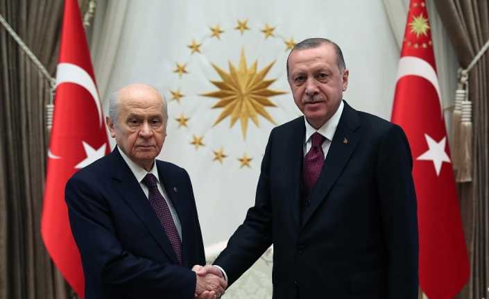 Cumhurbaşkanı Recep Tayyip Erdoğan, MHP Genel Başkanı Devlet Bahçeli’yi Cumhurbaşkanlığı