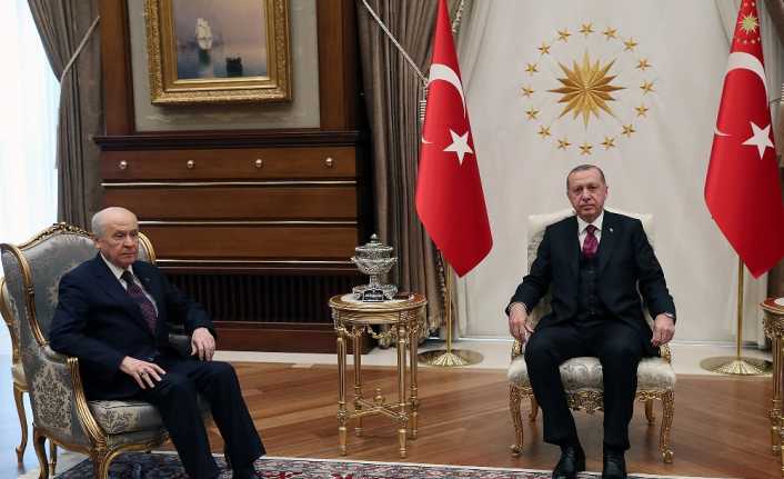 Cumhurbaşkanı Recep Tayyip Erdoğan, MHP Genel Başkanı Devlet Bahçeli ile