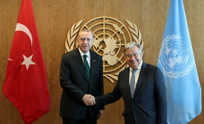 Cumhurbaşkanı Recep Tayyip Erdoğan, Fransa’nın başkenti Paris’te Birleşmiş Milletler Genel