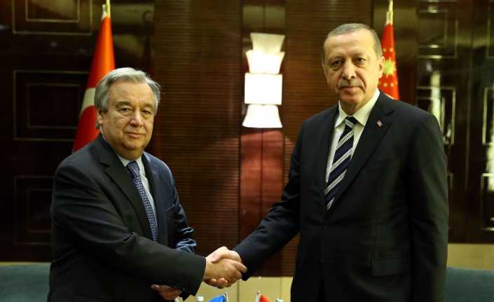 Cumhurbaşkanı Recep Tayyip Erdoğan, Birleşmiş Milletler (BM) Genel Sekreteri Antonio