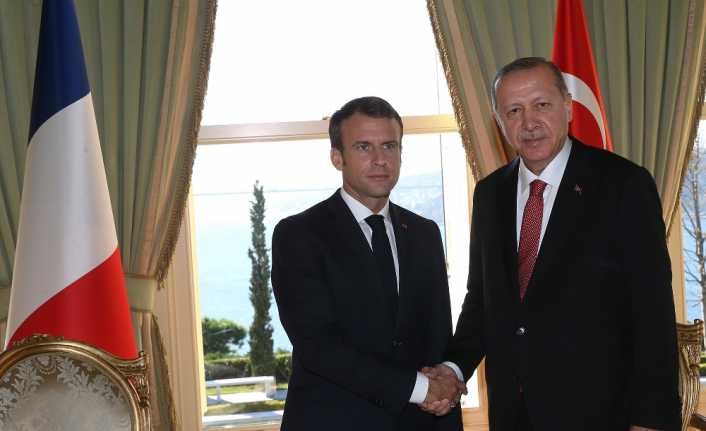 Cumhurbaşkanı Recep Tayyip Erdoğan, Fransa Cumhurbaşkanı Emmanuel Macron ile biraraya