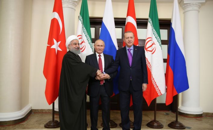 Cumhurbaşkanı Recep Tayyip Erdoğan, Rusya Devlet Başkanı Vladimir Putin ve