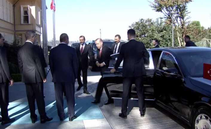 Cumhurbaşkanı Recep Tayyip Erdoğan 4’lü Suriye Zirvesi’nin yapılacağı Vahdettin Köşkü’ne