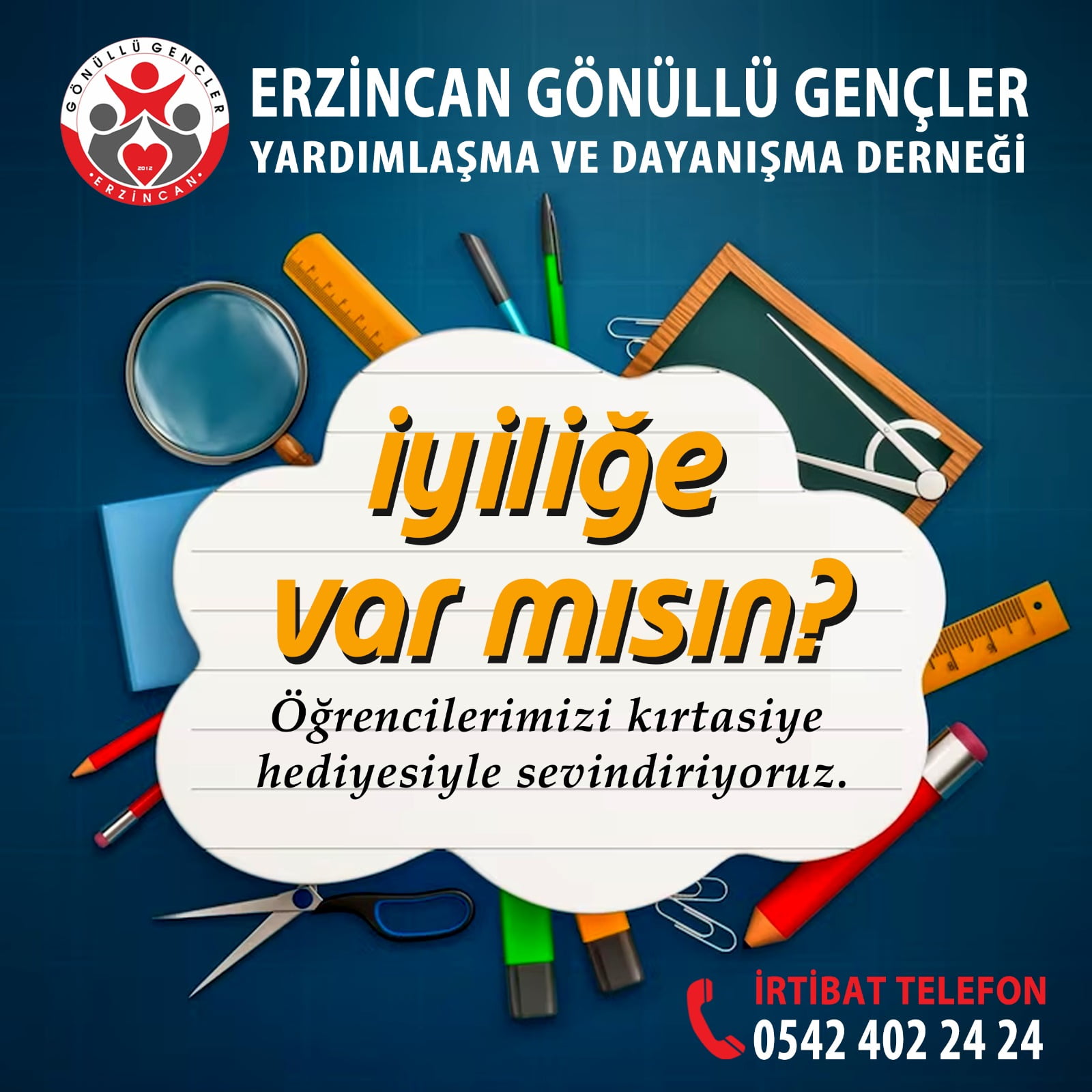 Erzincan Gönüllü Gençler Ekibi bu sene de yüzlerce minik çocuğun