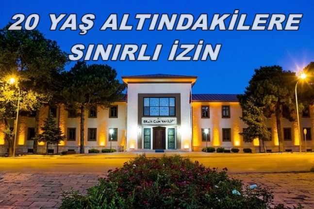 Erzincan İl Umumi Hıfzıssıhha Meclisi yaptığı toplantıda 20 yaş altındaki