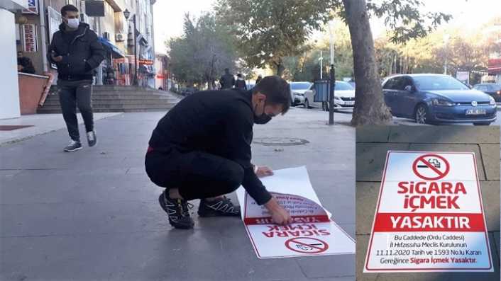 Erzincan İl Umumi Hıfzıssıhha Meclisi sigara içenlerin maskelerini çenelerinin altına