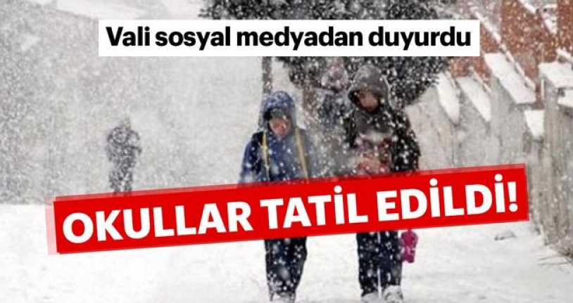 Erzincan’da yoğun kar yağışı ve yollarda oluşabilecek buzlanma nedeniyle eğitim