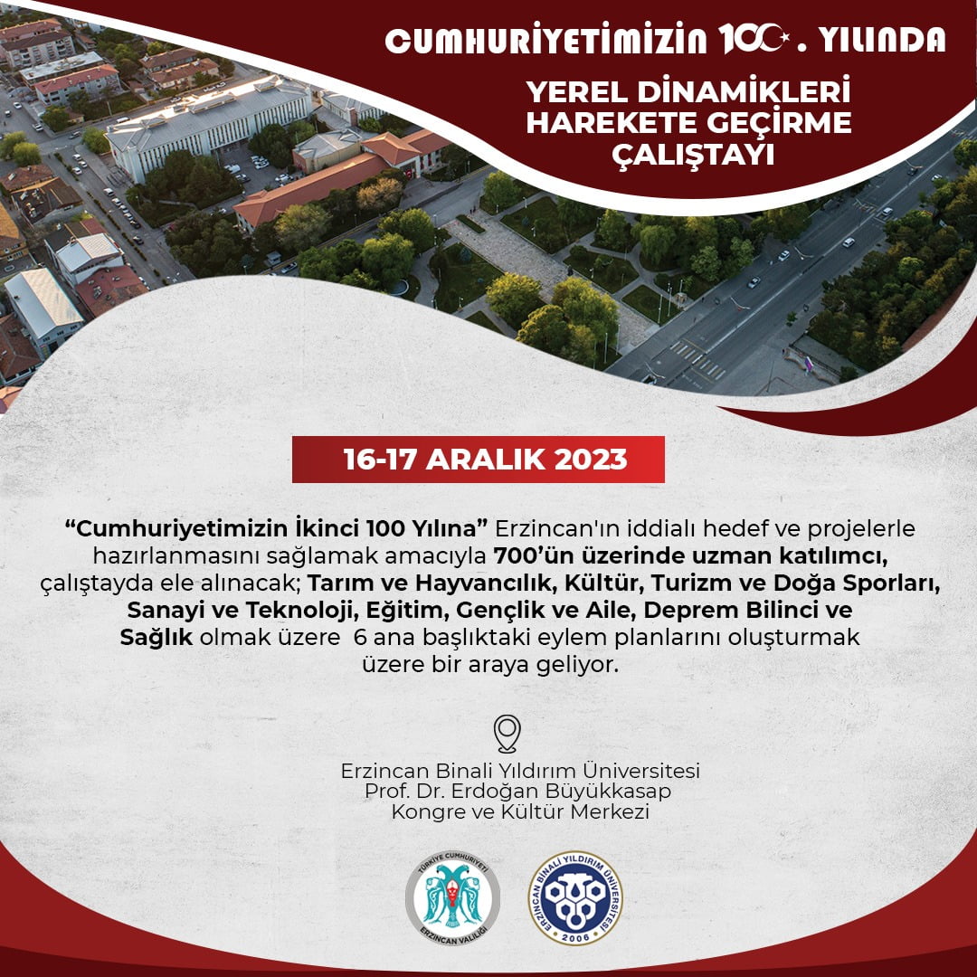 “Cumhuriyetimizin 100. Yılında Yerel Dinamikleri Harekete Geçirme Çalıştayı” gerçekleşiyor.