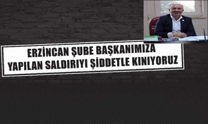 Sağlık Sen Erzincan Şube Başkanı Halil İbrahim İçoğlu’na sendikal faaliyetleri