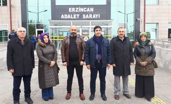 MİDDER İl Başkanı Davut Onay ve dernek üyeleri, Erzincan Adliyesi'ne
