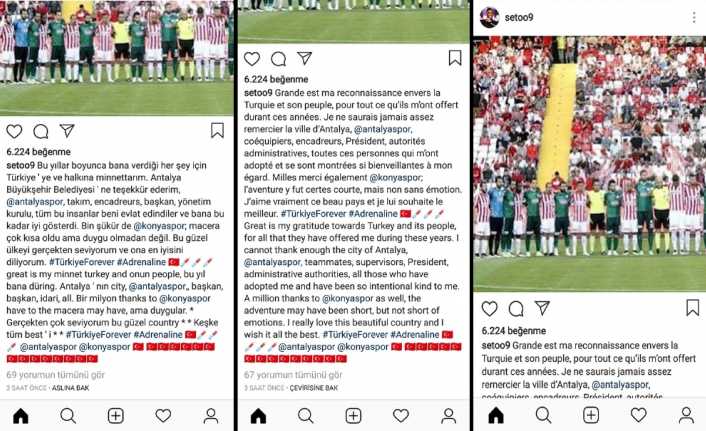 Türkiye’de Süper Lig ekiplerinden Antalyaspor ve Atiker Konyaspor formaları giydikten