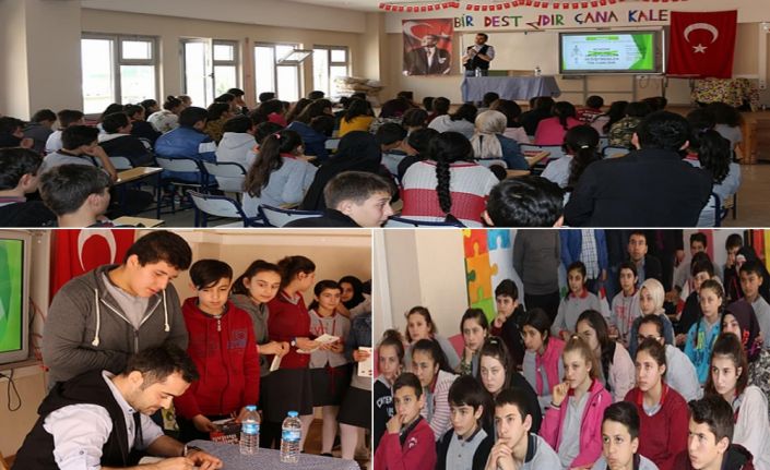 Öğrencilere kitap okumanın önemini anlatmaya devam eden Yazar Faruk Yıldız,