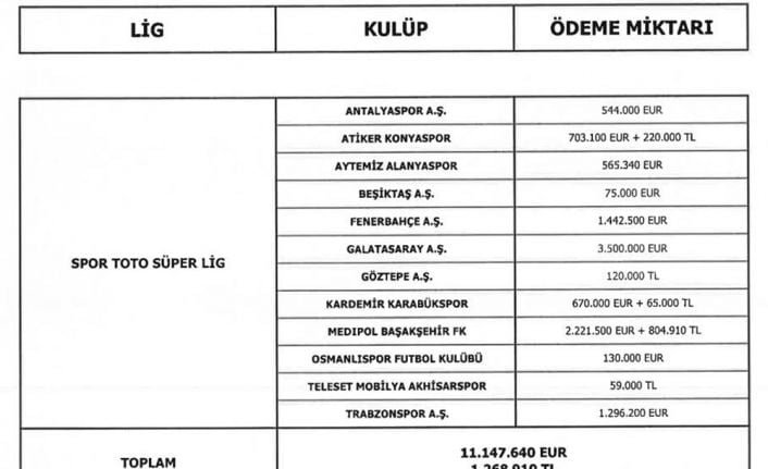 Türkiye Futbol Federasyonu (TFF), 2017-2018 futbol sezonunda şubat ayı sonu
