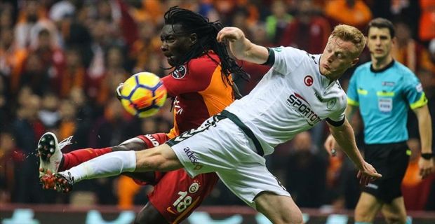 Spor Toto Süper Lig'in 25. haftasında Galatasaray, Atiker Konyaspor'u, 2-1