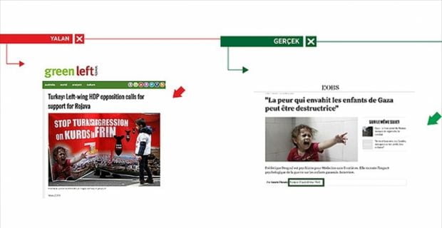 Terör örgütü PYD/PKK yandaşları, Zeytin Dalı Harekatı'na ilişkin kara propagandalarında,